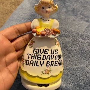 Vintage Table Napkin Holder Japan Dutch Girl MCM